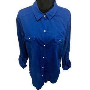 OLD NAVY ROYAL BLUE BUTTON DOWN SHIRT